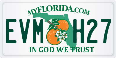 FL license plate EVMH27