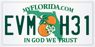 FL license plate EVMH31