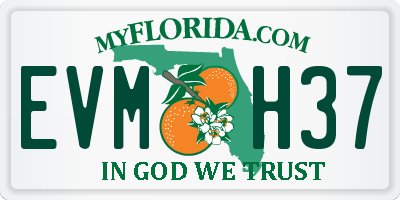 FL license plate EVMH37