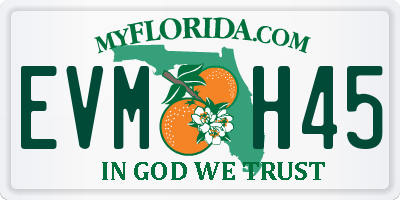 FL license plate EVMH45