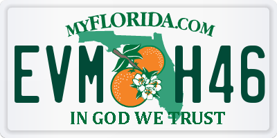 FL license plate EVMH46
