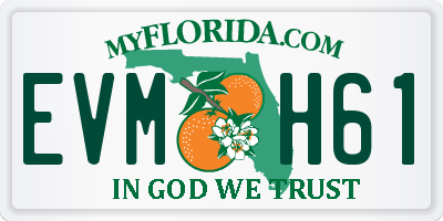 FL license plate EVMH61