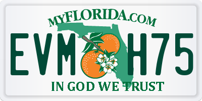 FL license plate EVMH75