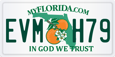 FL license plate EVMH79