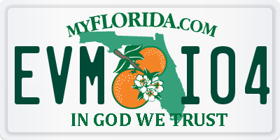 FL license plate EVMI04