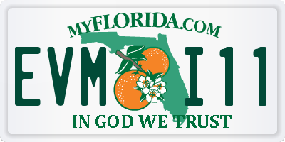 FL license plate EVMI11