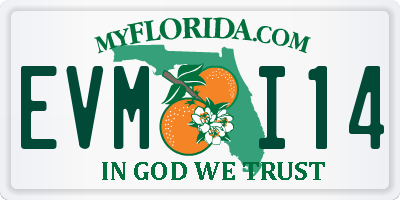 FL license plate EVMI14