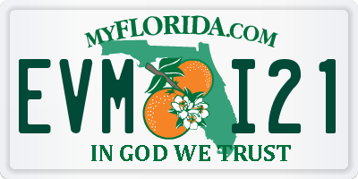 FL license plate EVMI21