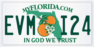 FL license plate EVMI24