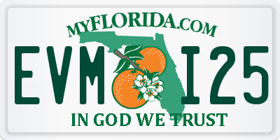 FL license plate EVMI25