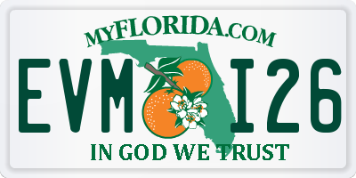 FL license plate EVMI26
