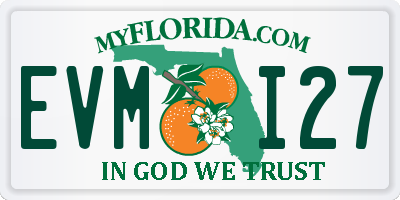FL license plate EVMI27