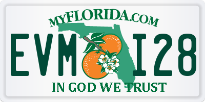 FL license plate EVMI28