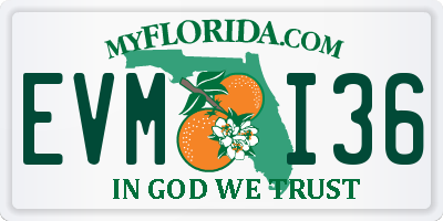 FL license plate EVMI36