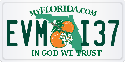 FL license plate EVMI37