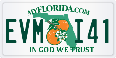 FL license plate EVMI41