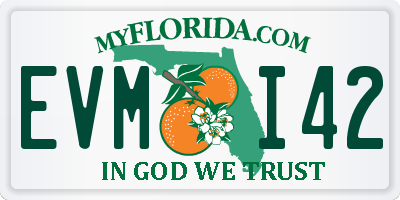 FL license plate EVMI42