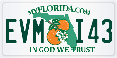 FL license plate EVMI43