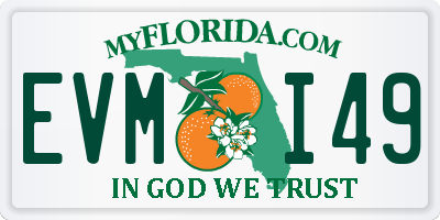 FL license plate EVMI49