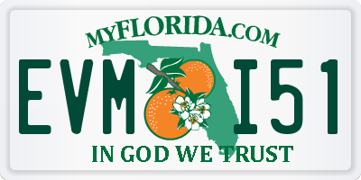 FL license plate EVMI51