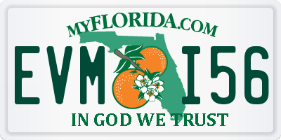 FL license plate EVMI56