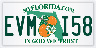 FL license plate EVMI58