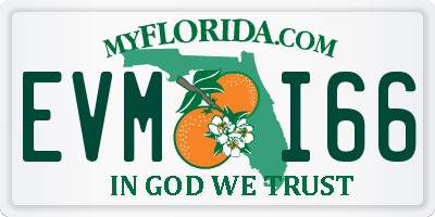 FL license plate EVMI66