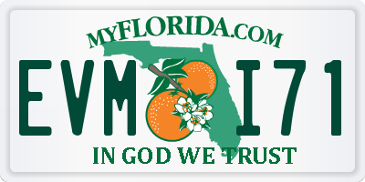 FL license plate EVMI71