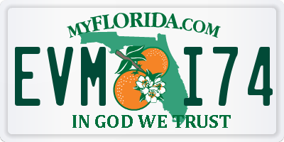 FL license plate EVMI74