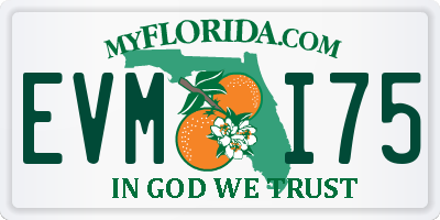 FL license plate EVMI75