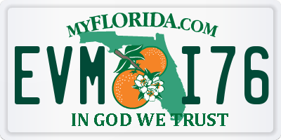 FL license plate EVMI76