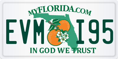 FL license plate EVMI95