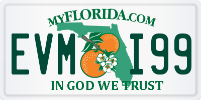 FL license plate EVMI99