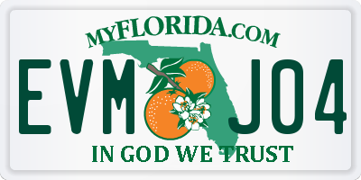 FL license plate EVMJ04
