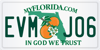FL license plate EVMJ06