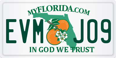 FL license plate EVMJ09