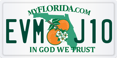 FL license plate EVMJ10
