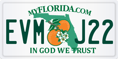 FL license plate EVMJ22