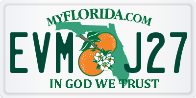 FL license plate EVMJ27