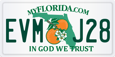 FL license plate EVMJ28
