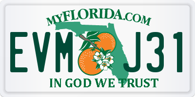 FL license plate EVMJ31