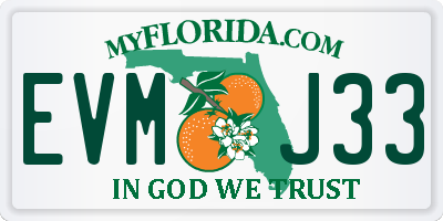 FL license plate EVMJ33