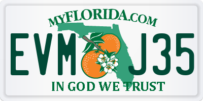 FL license plate EVMJ35