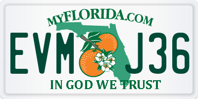 FL license plate EVMJ36