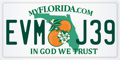 FL license plate EVMJ39