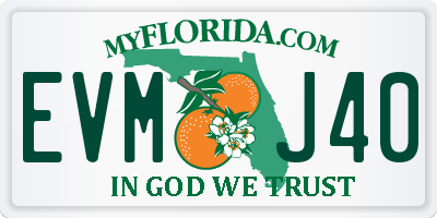 FL license plate EVMJ40