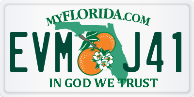 FL license plate EVMJ41