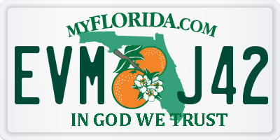 FL license plate EVMJ42