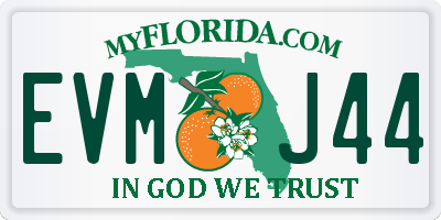FL license plate EVMJ44