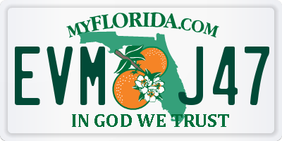 FL license plate EVMJ47